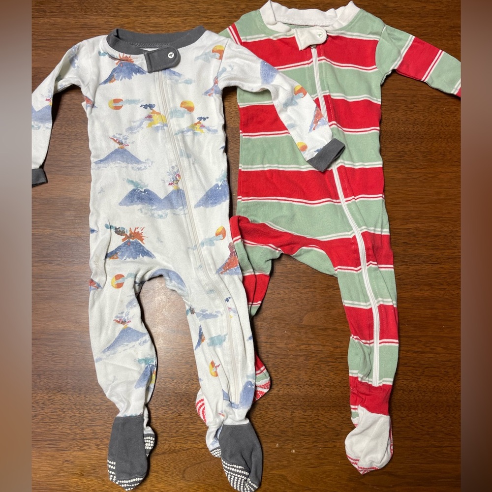 Burt’s Bees footie pajamas. 12mo
